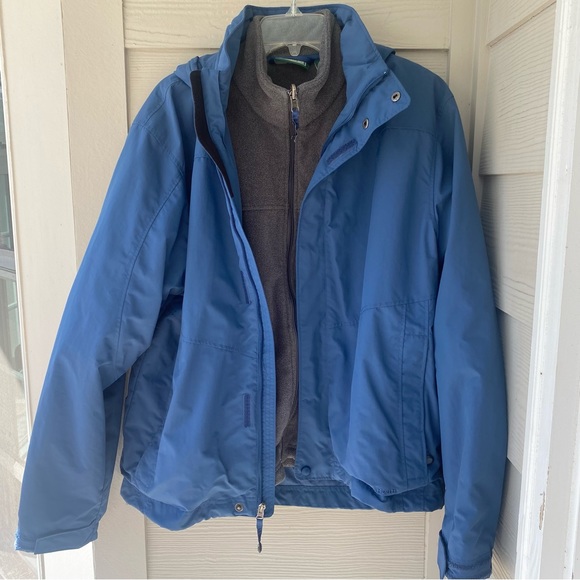 L.L. Bean Men’s blue and gray 3 in 1 jacket/coat. Medium. - Picture 2 of 14